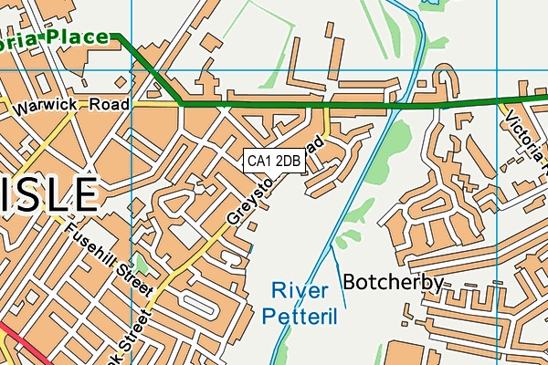 CA1 2DB map - OS VectorMap District (Ordnance Survey)