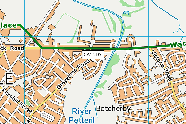 CA1 2DY map - OS VectorMap District (Ordnance Survey)