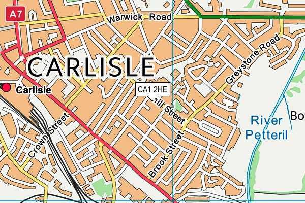 CA1 2HE map - OS VectorMap District (Ordnance Survey)