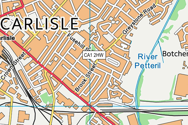 CA1 2HW map - OS VectorMap District (Ordnance Survey)