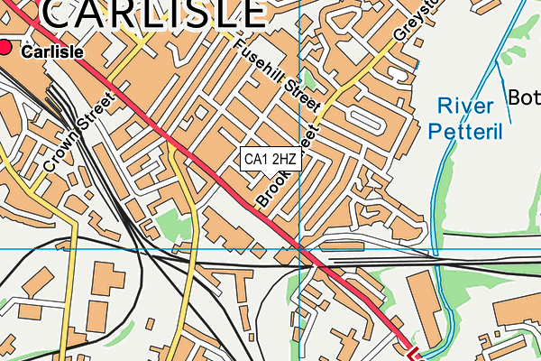 CA1 2HZ map - OS VectorMap District (Ordnance Survey)