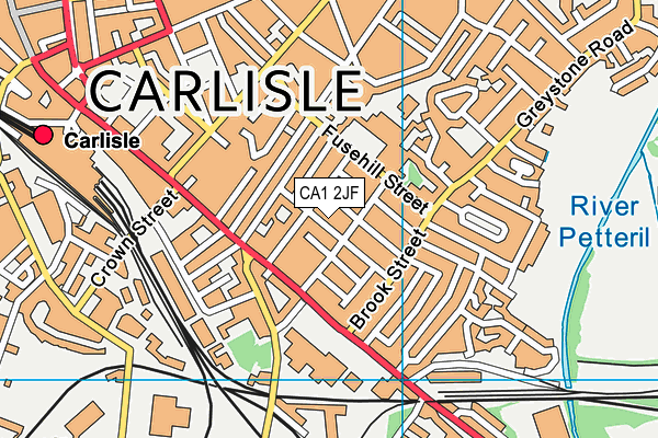 CA1 2JF map - OS VectorMap District (Ordnance Survey)