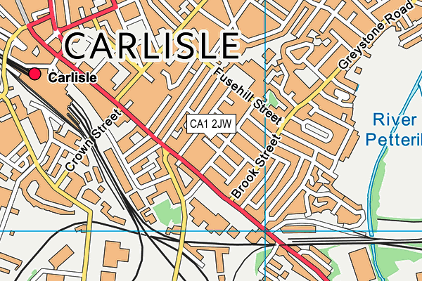 CA1 2JW map - OS VectorMap District (Ordnance Survey)