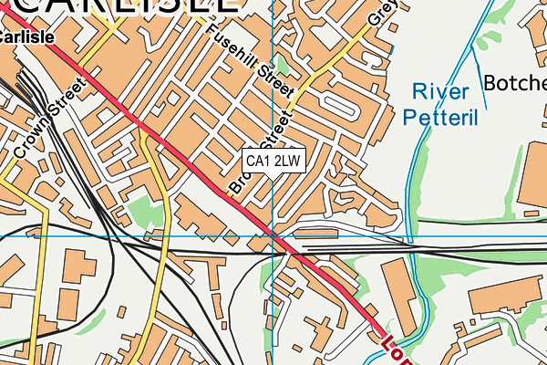 CA1 2LW map - OS VectorMap District (Ordnance Survey)