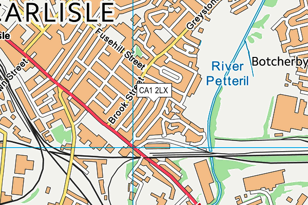 CA1 2LX map - OS VectorMap District (Ordnance Survey)