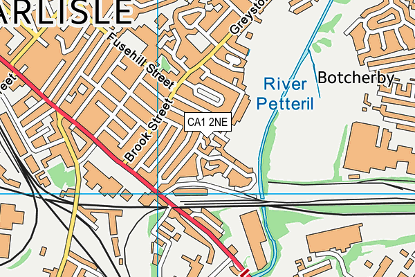 CA1 2NE map - OS VectorMap District (Ordnance Survey)