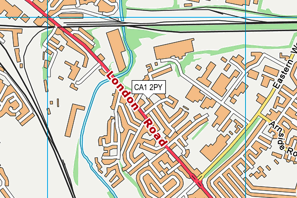 CA1 2PY map - OS VectorMap District (Ordnance Survey)