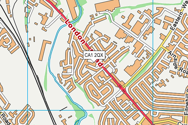 CA1 2QX map - OS VectorMap District (Ordnance Survey)