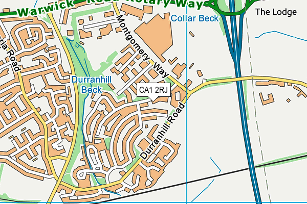 CA1 2RJ map - OS VectorMap District (Ordnance Survey)