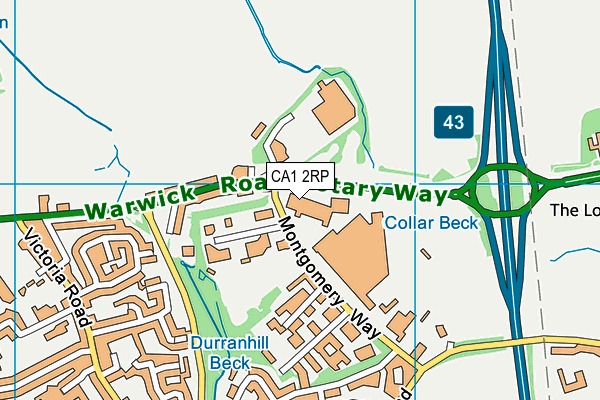 CA1 2RP map - OS VectorMap District (Ordnance Survey)