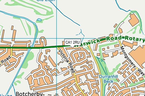 CA1 2RU map - OS VectorMap District (Ordnance Survey)