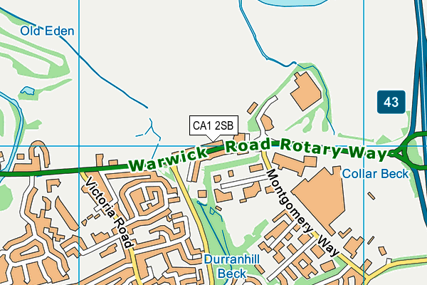 CA1 2SB map - OS VectorMap District (Ordnance Survey)