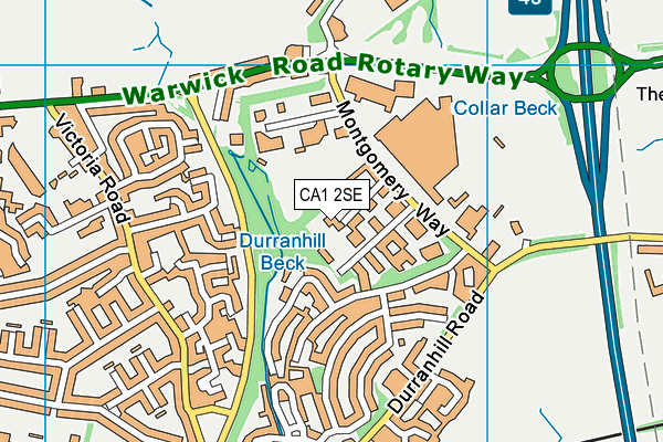 CA1 2SE map - OS VectorMap District (Ordnance Survey)