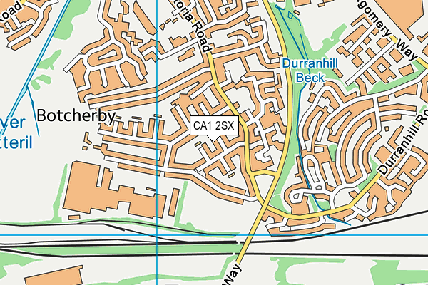 CA1 2SX map - OS VectorMap District (Ordnance Survey)