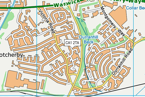 CA1 2TA map - OS VectorMap District (Ordnance Survey)