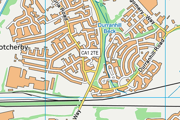 CA1 2TE map - OS VectorMap District (Ordnance Survey)