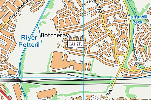 CA1 2TJ map - OS VectorMap District (Ordnance Survey)