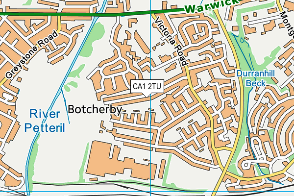 CA1 2TU map - OS VectorMap District (Ordnance Survey)