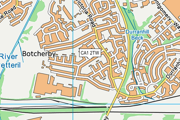 CA1 2TW map - OS VectorMap District (Ordnance Survey)