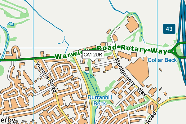 CA1 2UR map - OS VectorMap District (Ordnance Survey)