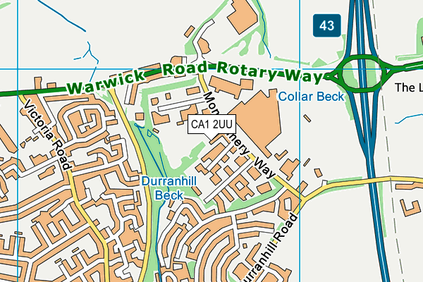 CA1 2UU map - OS VectorMap District (Ordnance Survey)