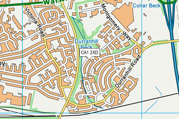 CA1 2XD map - OS VectorMap District (Ordnance Survey)
