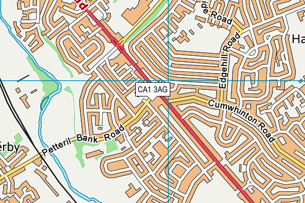 CA1 3AG map - OS VectorMap District (Ordnance Survey)