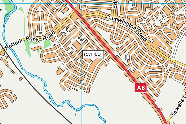 CA1 3AZ map - OS VectorMap District (Ordnance Survey)
