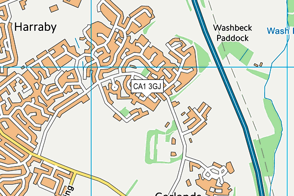 CA1 3GJ map - OS VectorMap District (Ordnance Survey)