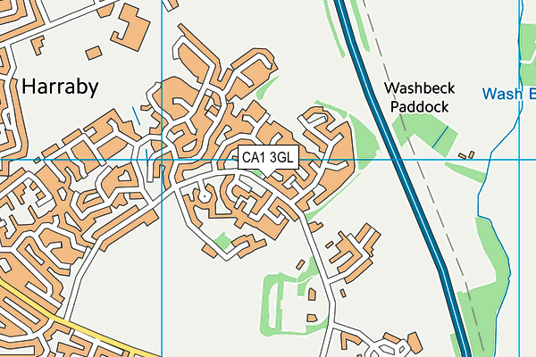 CA1 3GL map - OS VectorMap District (Ordnance Survey)