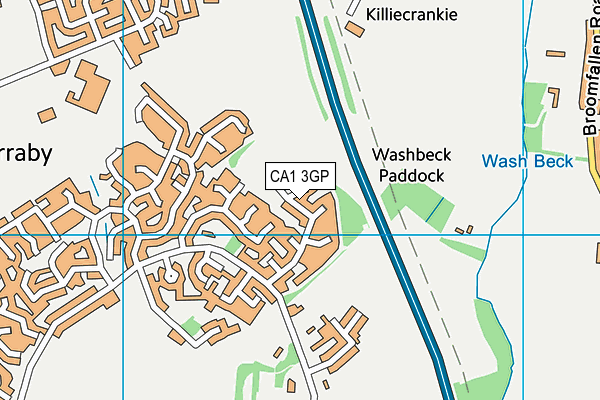 CA1 3GP map - OS VectorMap District (Ordnance Survey)