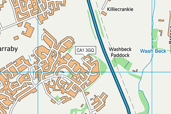 CA1 3GQ map - OS VectorMap District (Ordnance Survey)