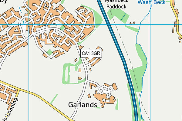 CA1 3GR map - OS VectorMap District (Ordnance Survey)