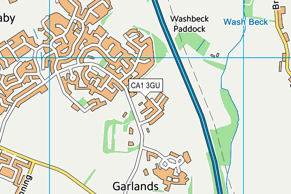 CA1 3GU map - OS VectorMap District (Ordnance Survey)