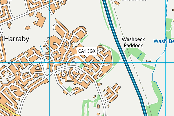 CA1 3GX map - OS VectorMap District (Ordnance Survey)