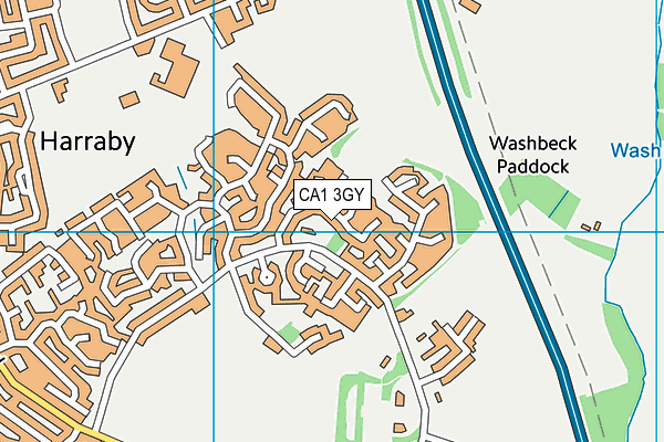 CA1 3GY map - OS VectorMap District (Ordnance Survey)