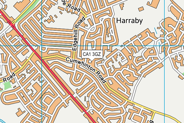 CA1 3GZ map - OS VectorMap District (Ordnance Survey)