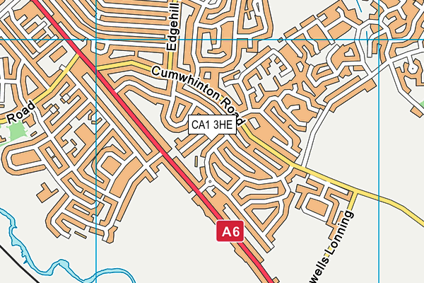 CA1 3HE map - OS VectorMap District (Ordnance Survey)