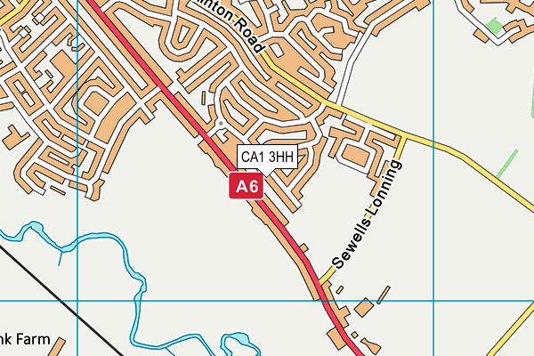CA1 3HH map - OS VectorMap District (Ordnance Survey)