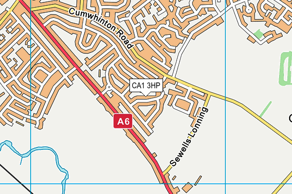 CA1 3HP map - OS VectorMap District (Ordnance Survey)