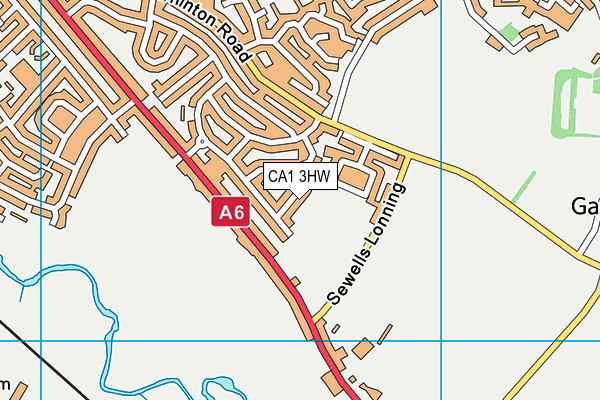 CA1 3HW map - OS VectorMap District (Ordnance Survey)