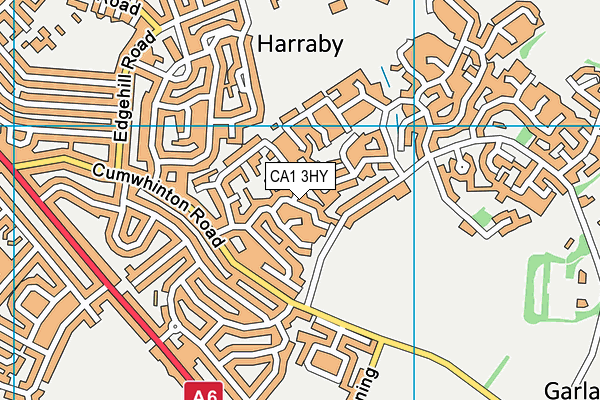 CA1 3HY map - OS VectorMap District (Ordnance Survey)