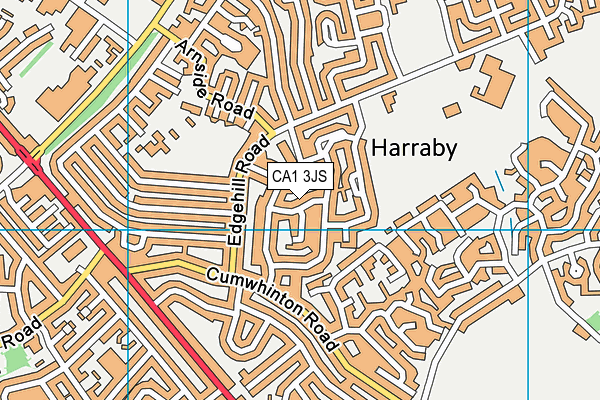 CA1 3JS map - OS VectorMap District (Ordnance Survey)