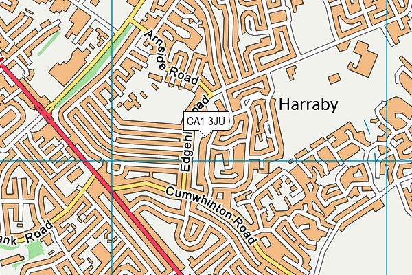 CA1 3JU map - OS VectorMap District (Ordnance Survey)