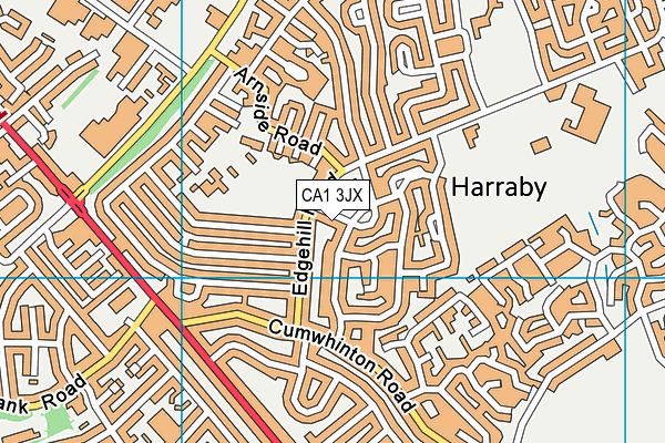 CA1 3JX map - OS VectorMap District (Ordnance Survey)