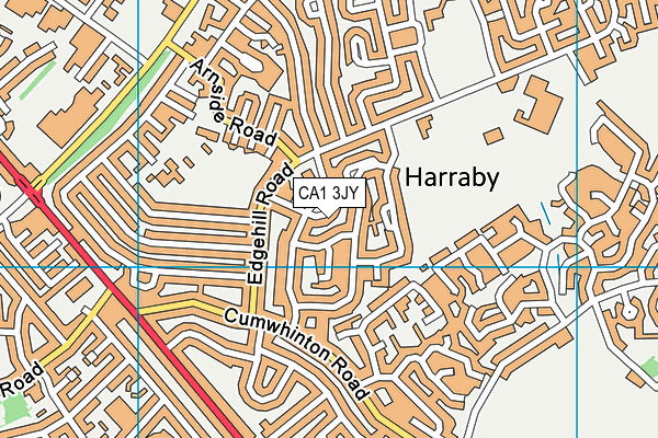 CA1 3JY map - OS VectorMap District (Ordnance Survey)