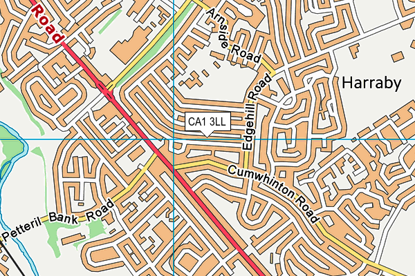 CA1 3LL map - OS VectorMap District (Ordnance Survey)