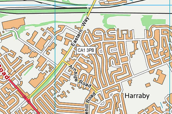 CA1 3PB map - OS VectorMap District (Ordnance Survey)