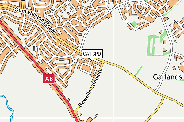 CA1 3PD map - OS VectorMap District (Ordnance Survey)