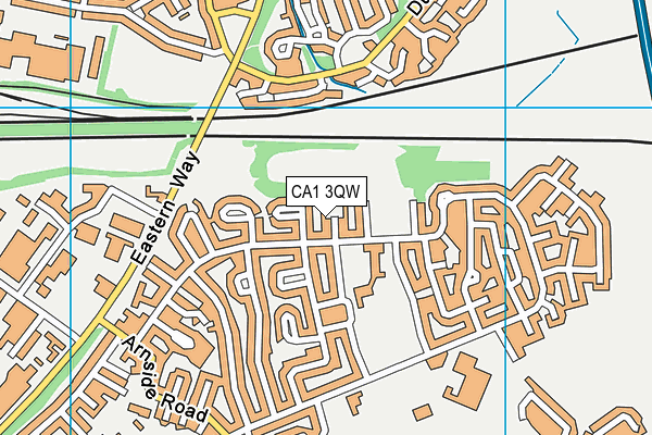 CA1 3QW map - OS VectorMap District (Ordnance Survey)